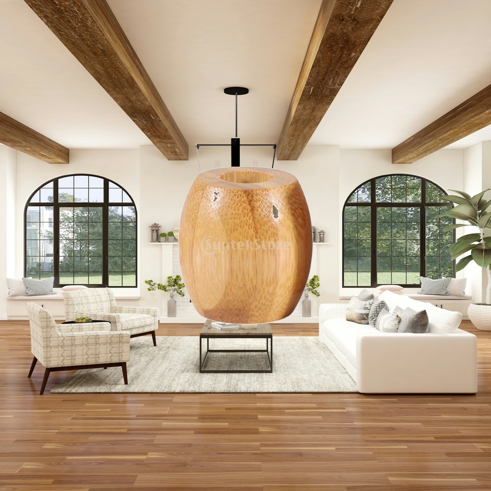 Home One Bathroom Accessories - Portaspazzolino in bambù compatto ed ecologico,