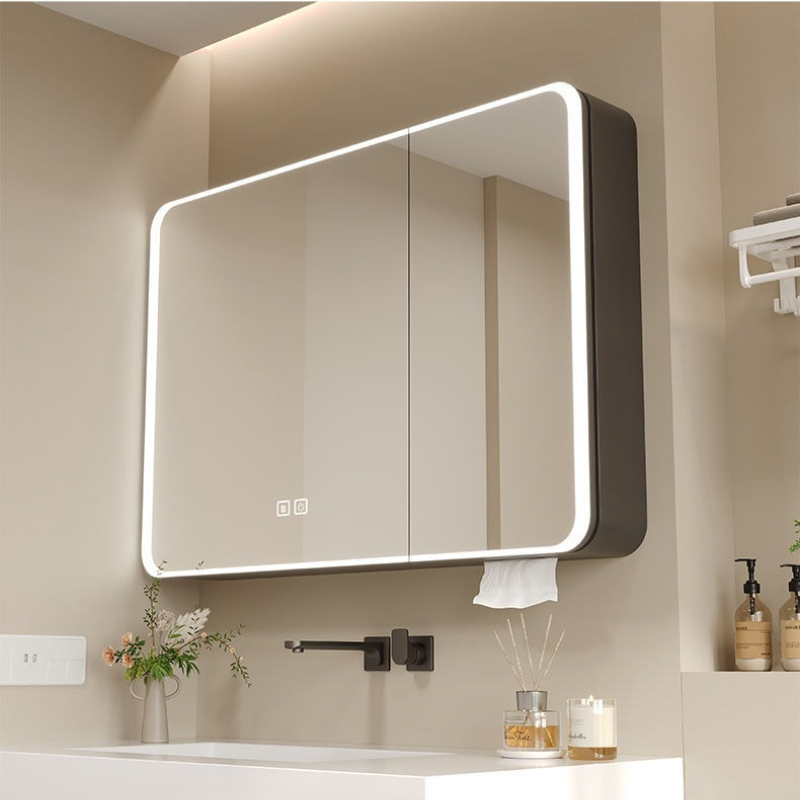 Bathroom Cabinet Mirror - Specchio da Bagno LED con Armadietto