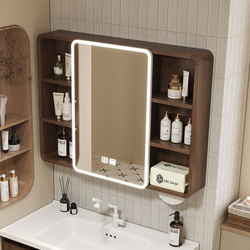 Bathroom Cabinet Mirror - Armadietto da Bagno con Specchio, Mensole