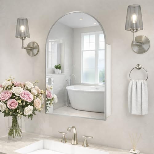 Bathroom Cabinet Mirror - Specchio da bagno ad arco 24x36