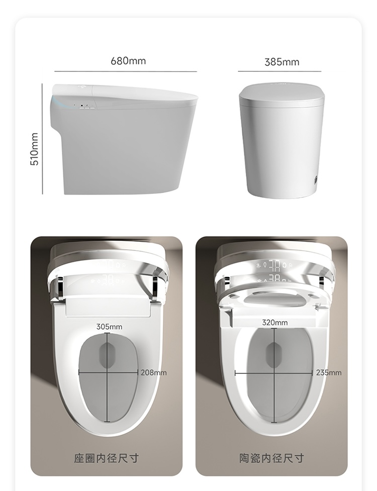 Home In Bathroom - WC Smart con Scarico Automatico, Igiene