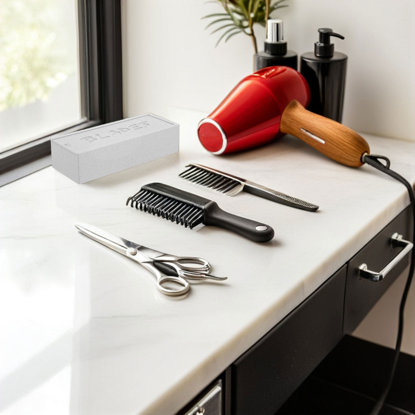 Home One Bathroom Accessories - Scatola portaoggetti in plastica marrone a