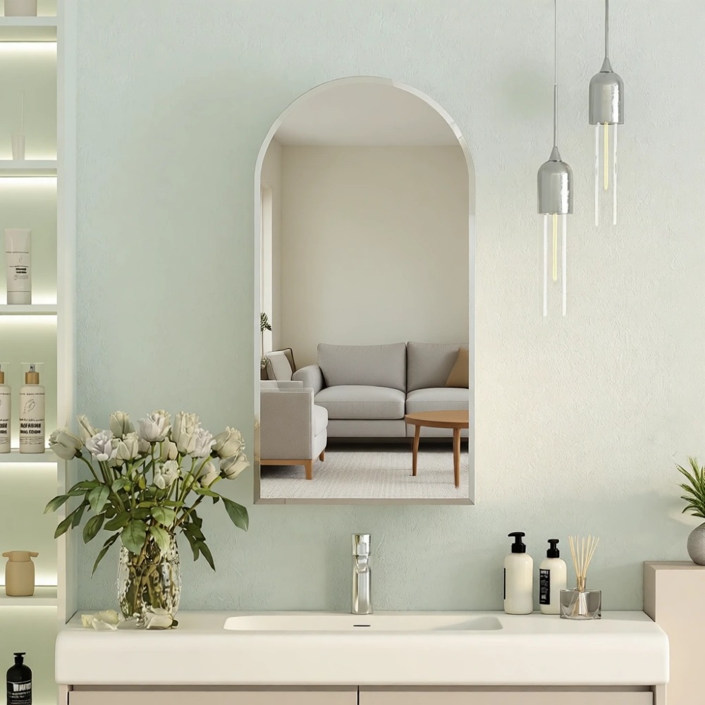 Bathroom Cabinet Mirror - Armadietto per medicinali ad arco incassato