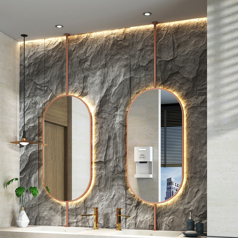 Home Bathroom Mirror - Specchio Ovale da Soffitto 60x90cm, Specchio