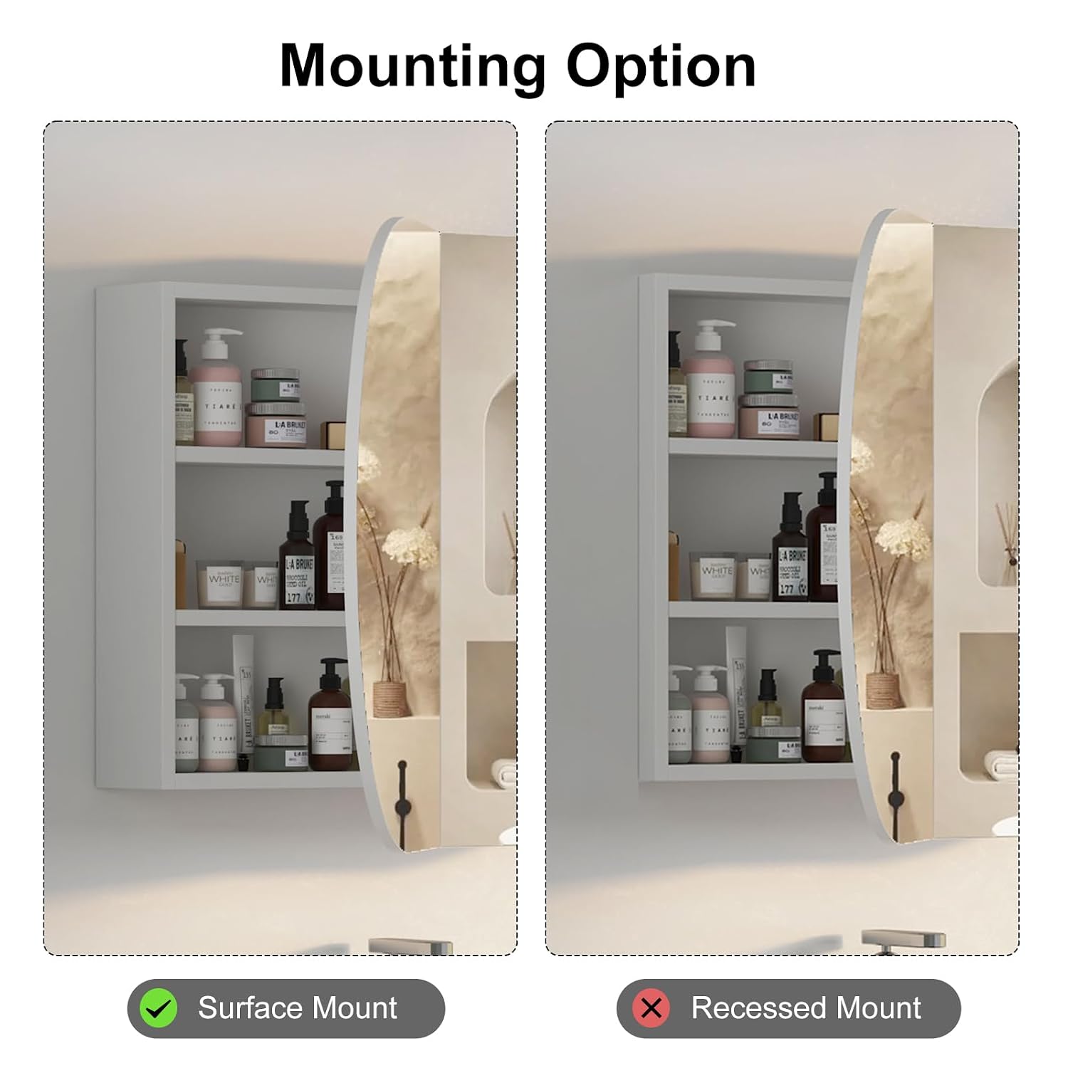 Armadietto da bagno ovale con  - Bathroom Cabinet Mirror recensione e prezzo