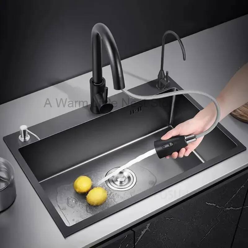 Lavello da cucina nero in acci - Home One Bathroom Accessories recensione e prezzo