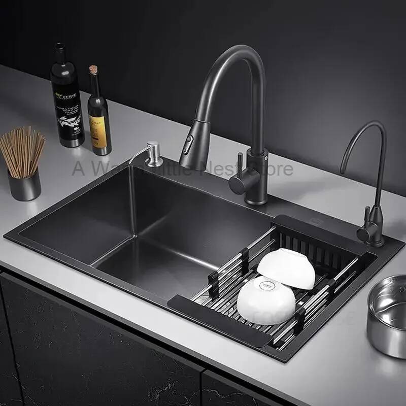 Lavello da cucina nero in acci - Home One Bathroom Accessories recensione e prezzo