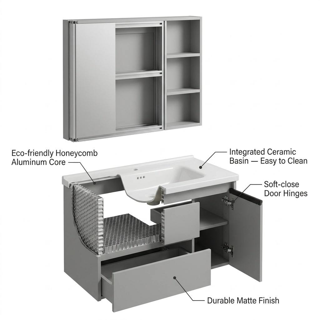 Mobile da Bagno Moderno Ecolog - Home Bathroom Vanity Combo recensione e prezzo